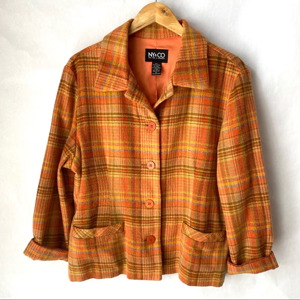 Vintage NY&Co Plaid Blazer